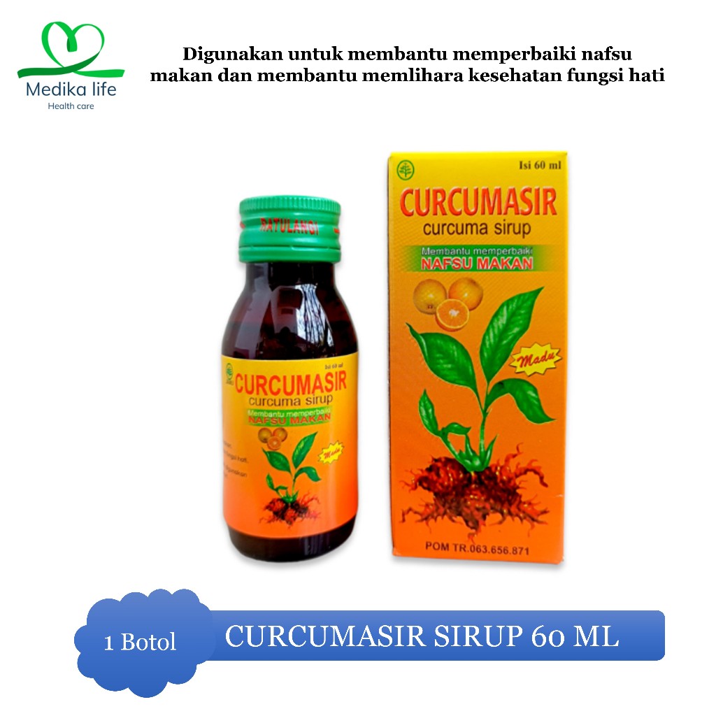CURCUMASIR SIRUP MADU 60 ml - Vitamin penambah nafsu makan anak- Vitamin gemuk anak