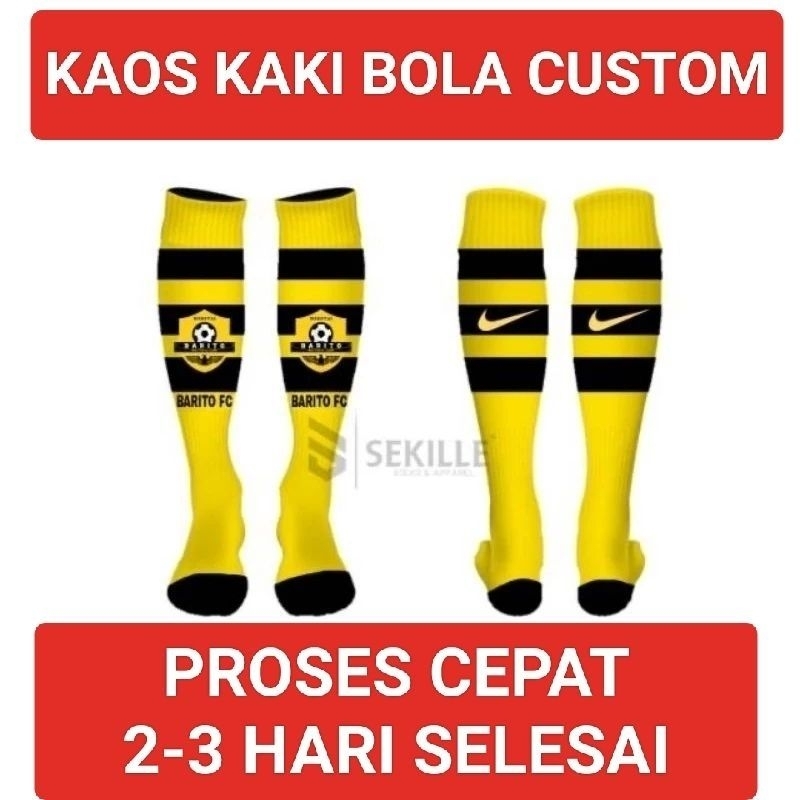 kaos kaki custom sepak bola atau futsal, kualitas premium