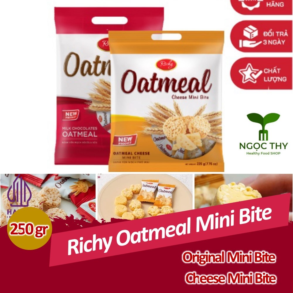 

Richy Oatmeal Mini Bite 250 gram original and cheese