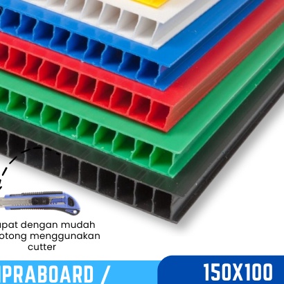 

KF7 Kilat Impraboard PP Corrugated Infraboard Tebal 3mm Ukuran 15x1cm