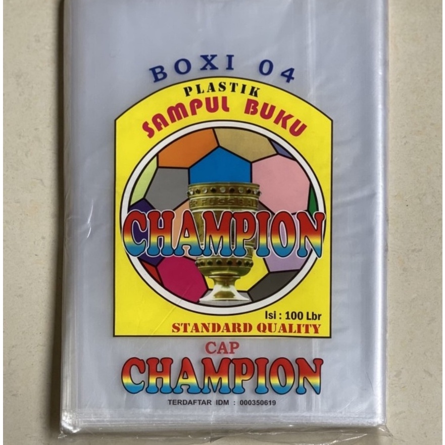 

KI3 sampul buku plastik boxy merek champion gajah isi 1 lembar