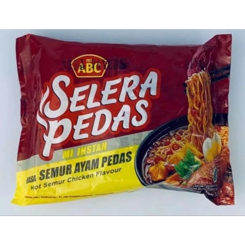 

Mie Instan ABC Selera Pedas kemasan 70Gram