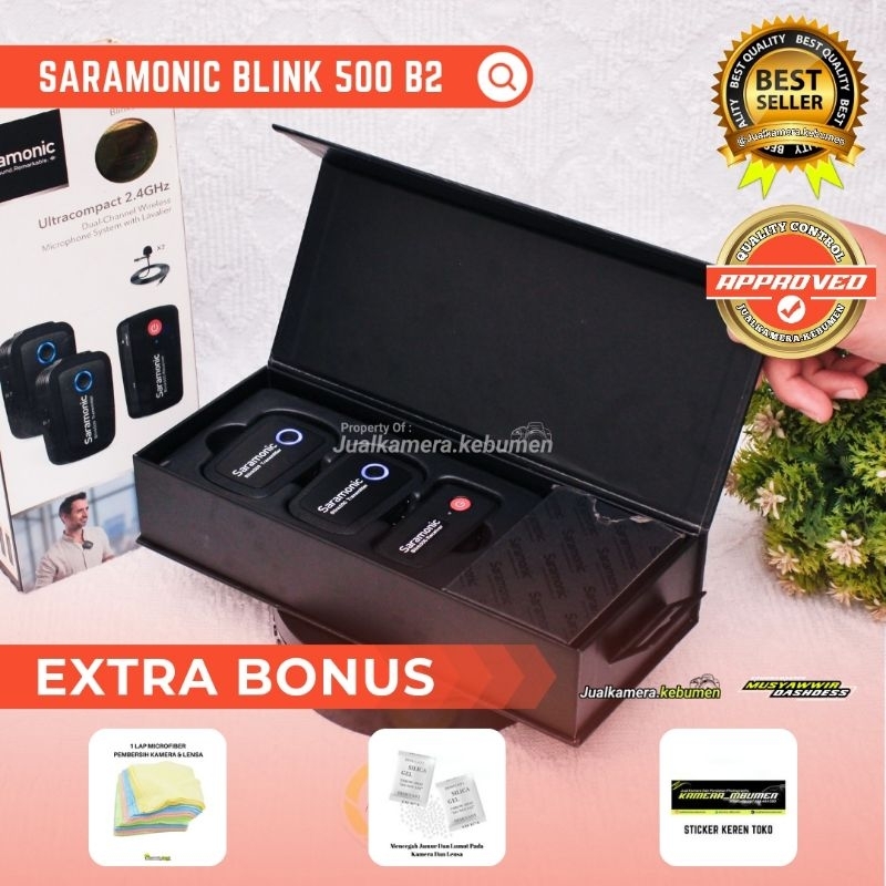 Saramonic Blink B2 For Kamera Mirrorless / Kamera DSLR - Mic Wifi Kamera - Mic Wireless Kamera Mirro
