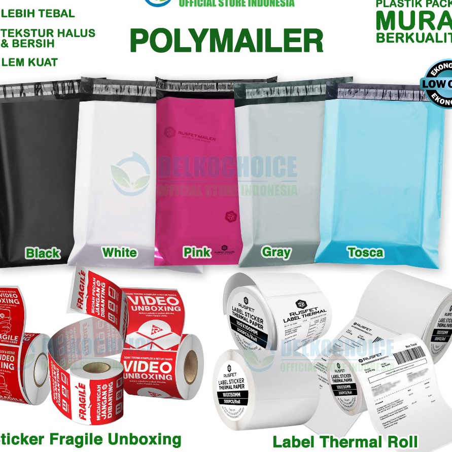

HJ6 Polymailer PACK Perekat Amplop Plastik Kantong Packing Online Shop