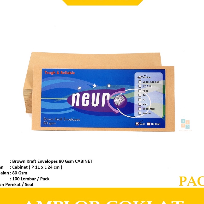 

Murah NEURO Amplop Coklat Ukuran Cabinet Seal Pack
