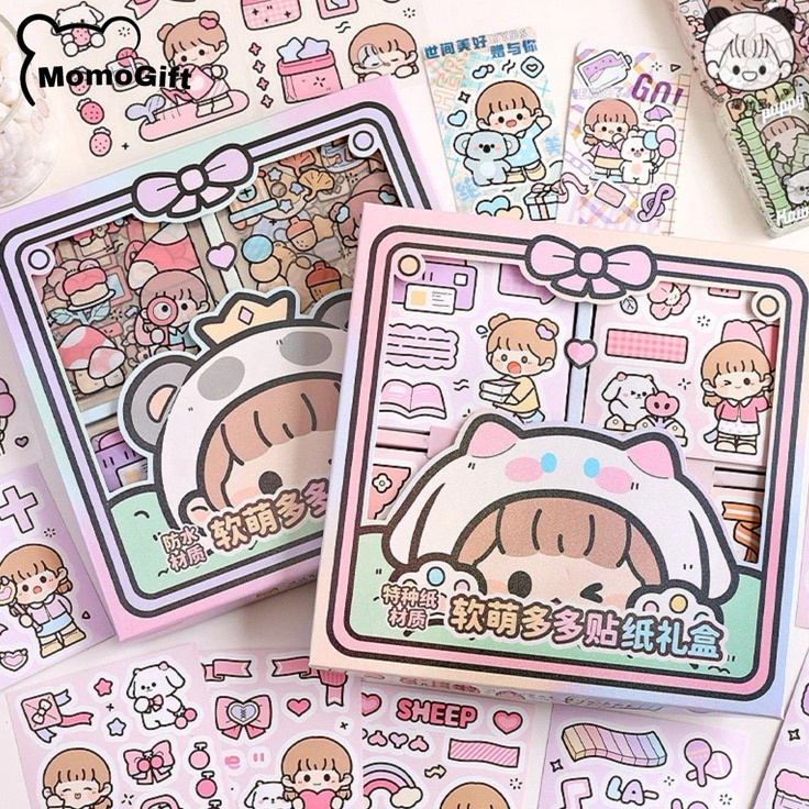 

STOCK MASIH BANYAK 72 Lembar Stiker Box Aesthetic Edisi Dodo Girl 1 Box TLD8