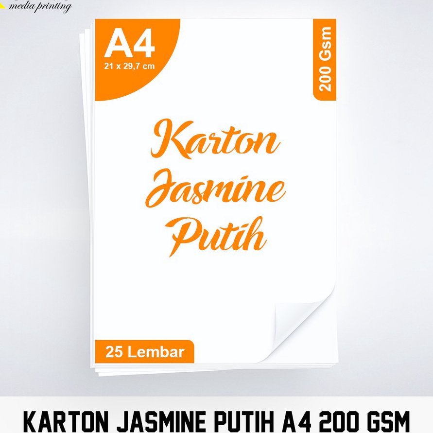 

Hot Kes JASMINE Putih A4 2 Gsm 1 pack 25 lbr