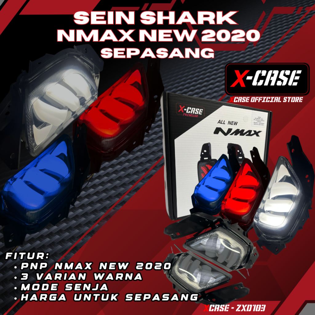 X-Case Sein Nmax All New 2020 Up Model Shark Sirip Hiu ZXD103