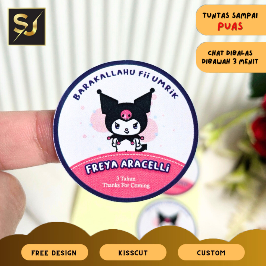 

Sticker Bulat Ulang Tahun Anak Stiker Ultah Free Design Birthday Sticker Sangjaya Chromo Uk. Kecil