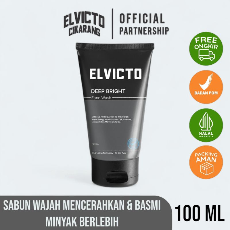 ELVICTO DEEP BRIGHT FACE WASH - SABUN WAJAH PRIA