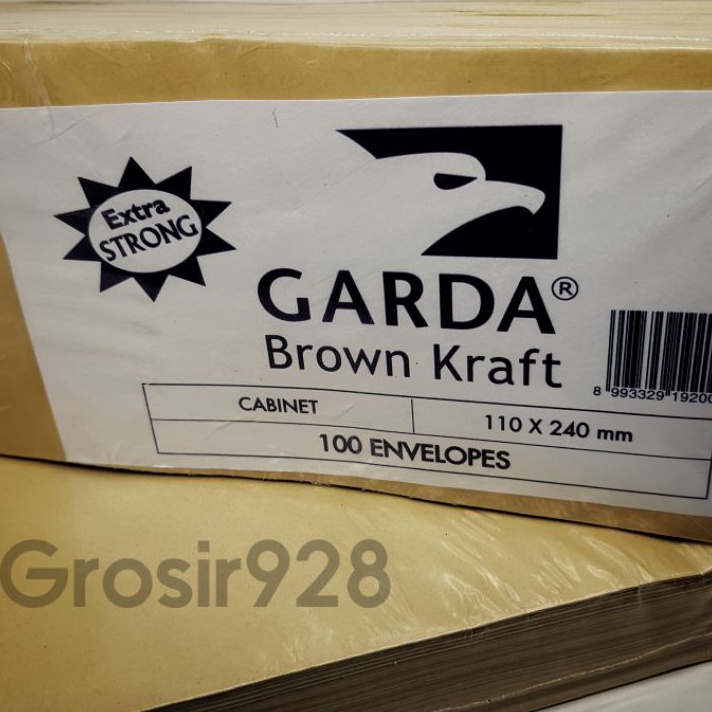 

FG2 Brown Kraft Amplop Coklat Garda Kabinet Polos 11 x 24 mm