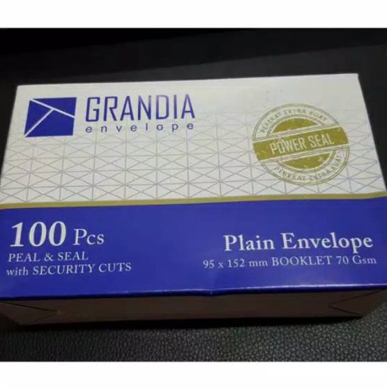 

FG2 AMPLOP GRANDIA PUTIH POLOS 95 mm x 125 mm 1 Lembar
