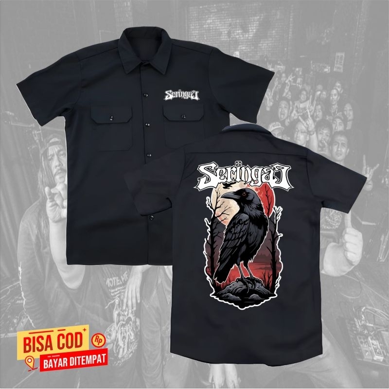 kemeja WORKSHIT MUSIK SERINGAI DISTRO ORIGINAL