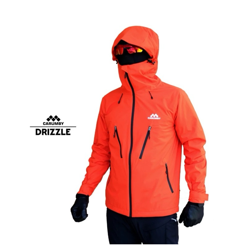 Jaket Gorpcore Carumby Drizle Orange Defect Size L Waterproof Carumby Adventure