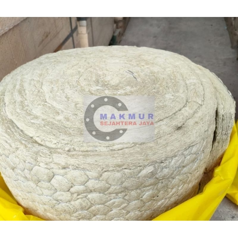 ROCKWOOL BLANKET INSULASTION PEREDAM PANAS ADA KAWAT (GULUNGAN)