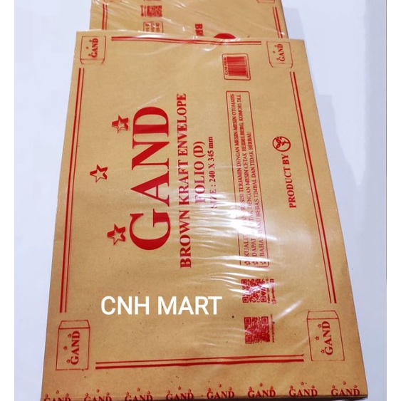 

KP8 1 PCS 1 Pak GAND Amplop coklat folio amplop coklat F 4