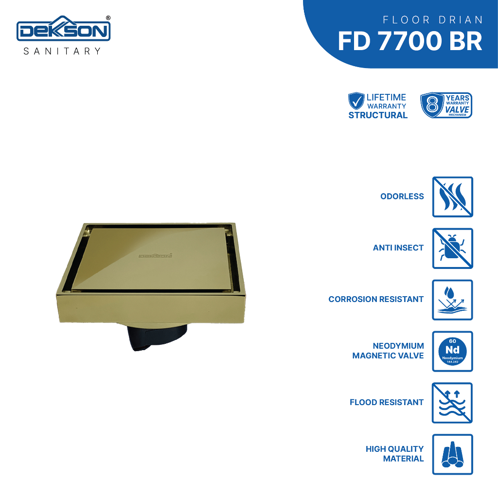 DEKKSON LUBANG SARINGAN AIR LANTAI KAMAR MANDI FLOOR DRAIN FD 7700 BR