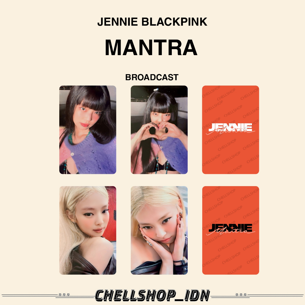 PHOTOCARD [BLACKPINK] JENNIE MANTRA BROADCAST