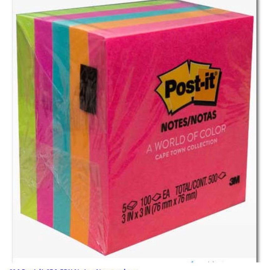 

KI3 Post it Stick Note Warna warni 654 merk 3M Isi 5 pad
