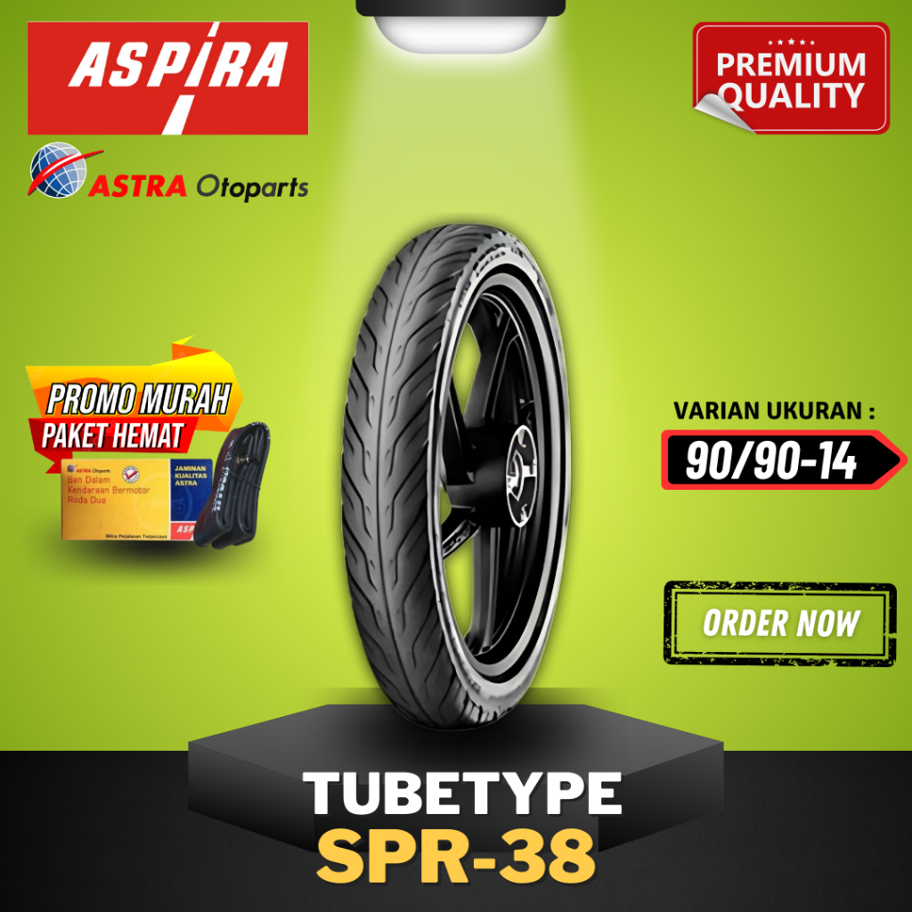 [READY COD] BAN ASPIRA TUBETYPE (NON TUBELESS) ASPIRA SPR38 RING 14 / BAN LUAR ASPIRA RING 14 (90/90