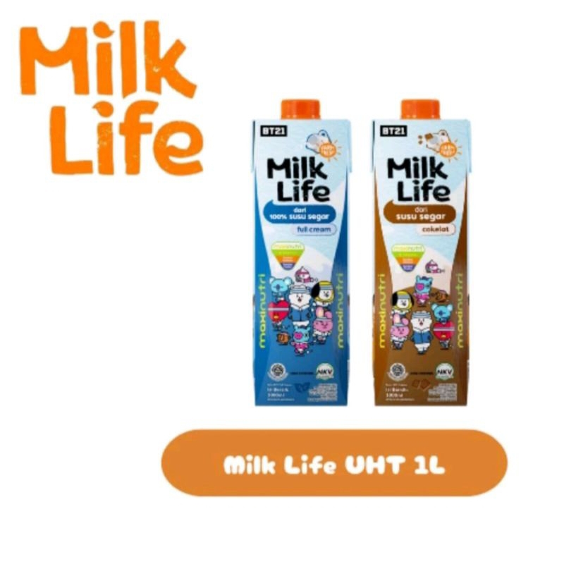 

(WAJIB BELI) MILK LIFE UHT SUSU 1L FULL CREAM COKELAT