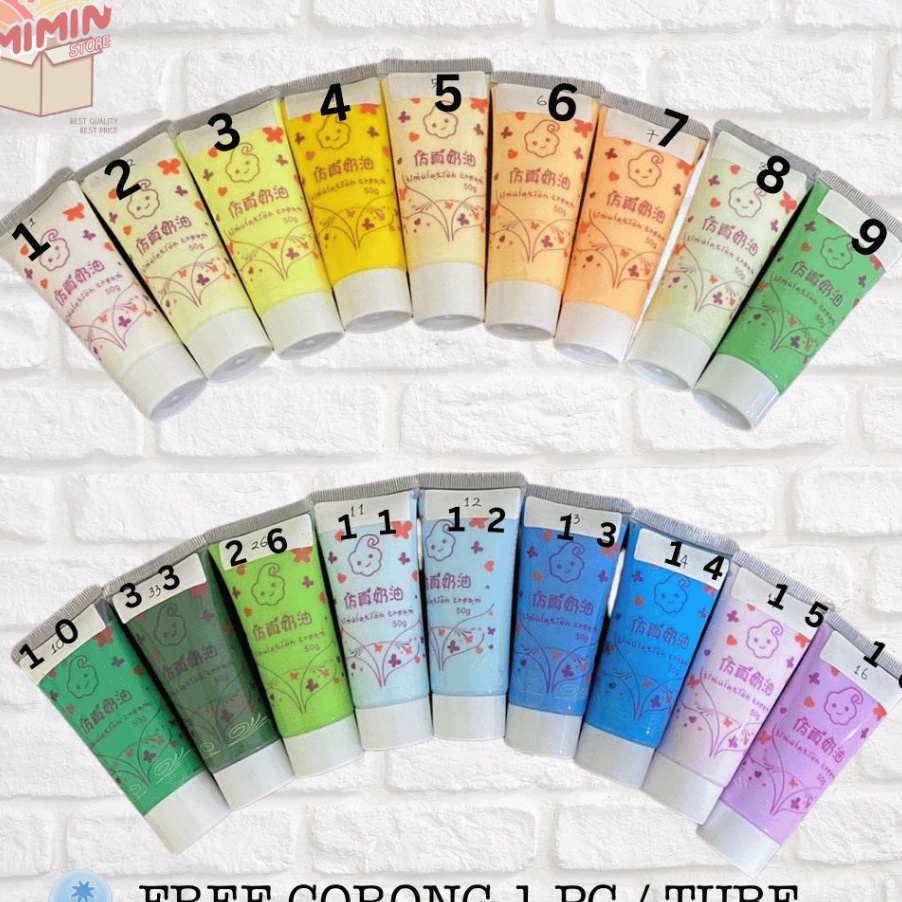 

PRODUCT IMPOR Deco Cream GARANSI Cream Fake Whip Cream 33 Warna DIY