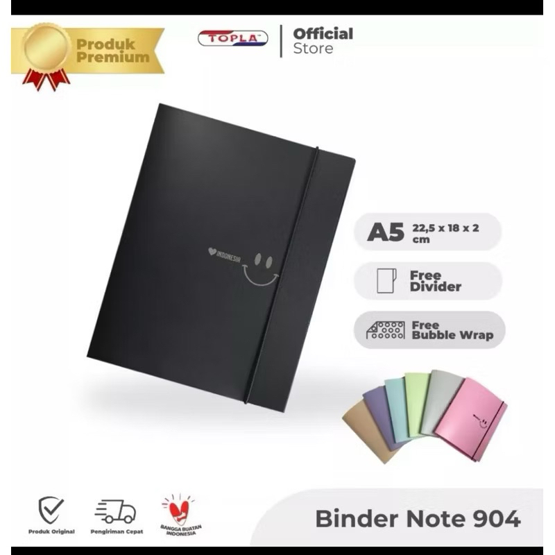 

TOPLA Binder 904 A5 Warna Pastel - Buku Catatan, Jurnal, dan Agenda Multifungsi