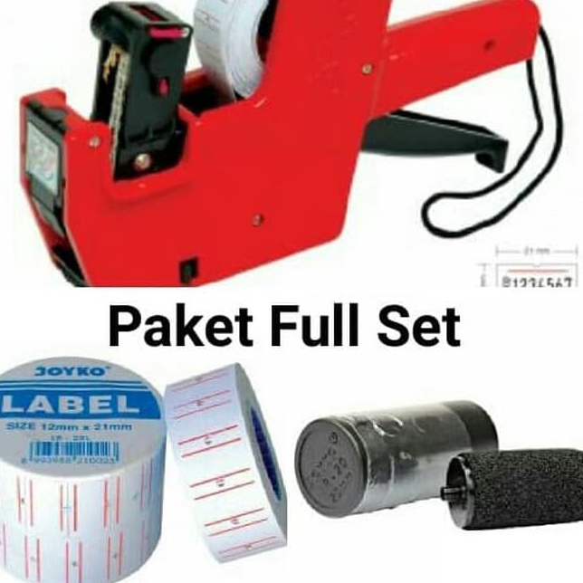 

Paket Terkini label harga joyko MX 55 M alat label harga 1 baris price labeller paket full set