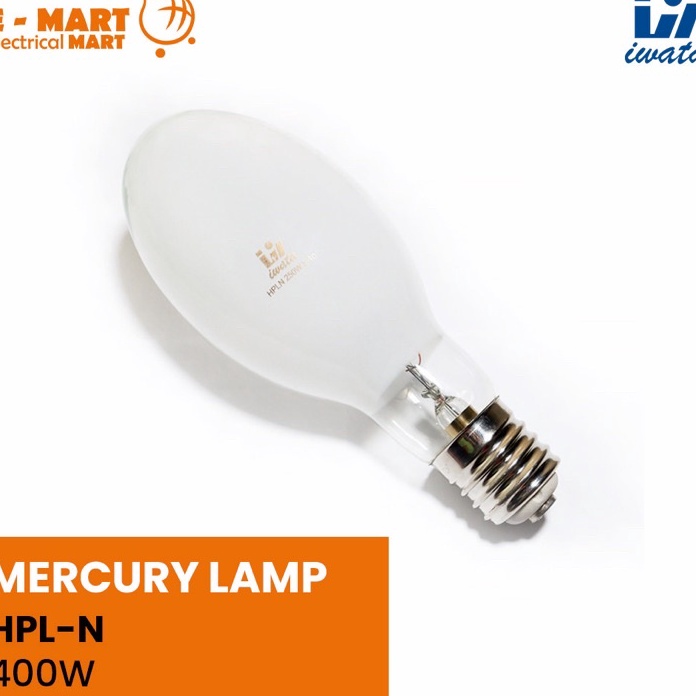 BRAND MERCURY LAMP HPLN 4w PUTIH IWATA  LAMPU MERKURI HPLN 4w IWATA