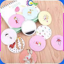 KACA CERMIN MINI BULAT TRAVELING hampers ultah anak / CERMIN KACA MAKE UP KARAKTER PORTABLE