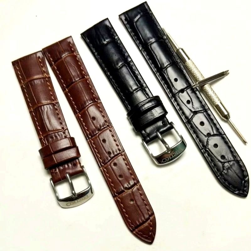 Strap Tali Kulit Jam Tangan Seiko Tali Jam SEIKO 18mm 20m 22mm