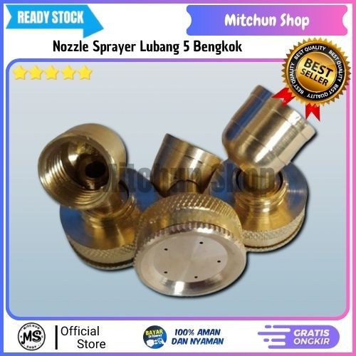 Spuyer Sprayer Kuningan Lubang 5 Setelan | Nozzle Sprayer Bengkok Lubang 5 | Nozzle Spuyer Tembak