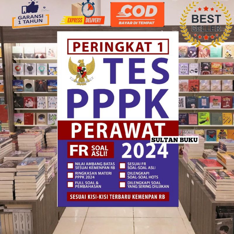 BUKU TES PPPK PERAWAT 2024-2025 TERBARU - BUKU PERINGKAT 1 TES PPPK PERAWAT 2024