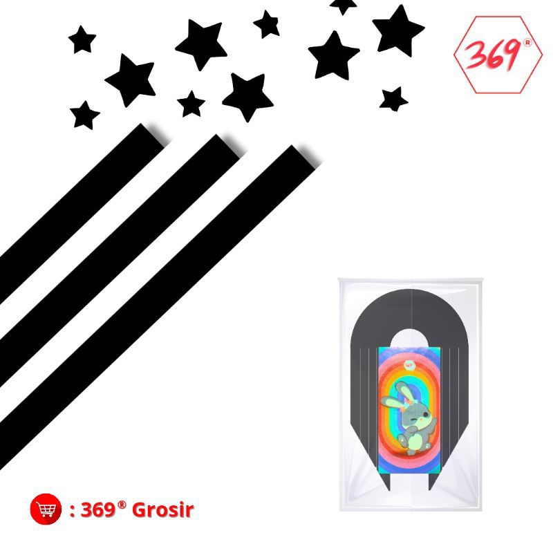 

369 - Kertas Bintang / Origami Star Paper Black only - Hitam - isi 50 Lembar