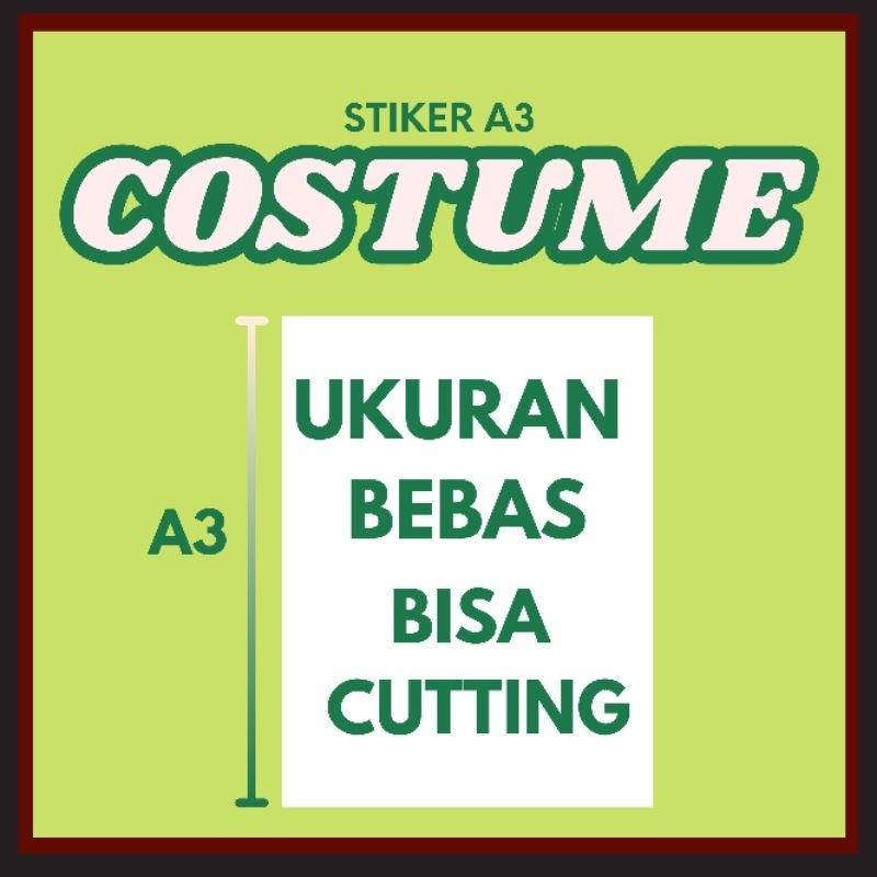 

STIKER COSTUM/stiker anti air dengan ketahanan kuat costum A3