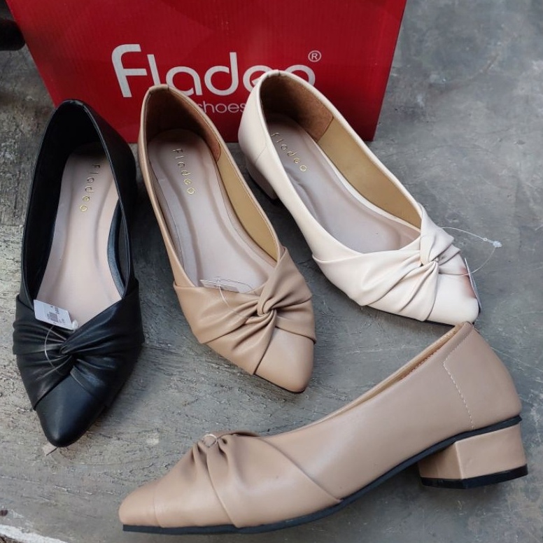 MURAHMERIAH Sepatu Pantofel Wanita simpel FL heels 3cm fladeo