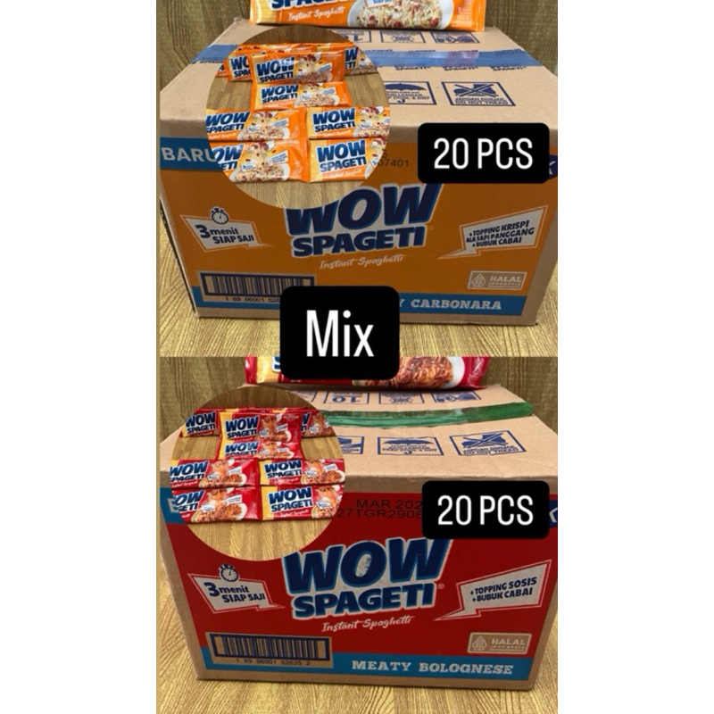 

Spageti Wow Mix 20 bolognese 20 carbonara