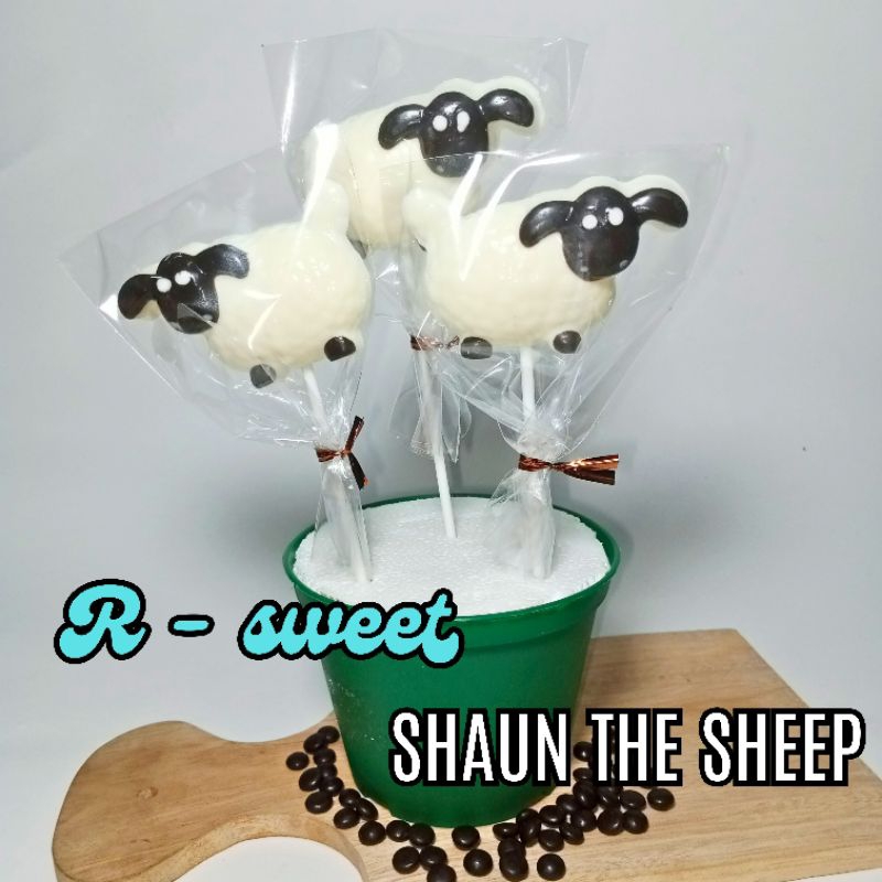 

Coklat lolipop karakter SHAUN THE SHEEP / coklat souvenir / coklat ultah