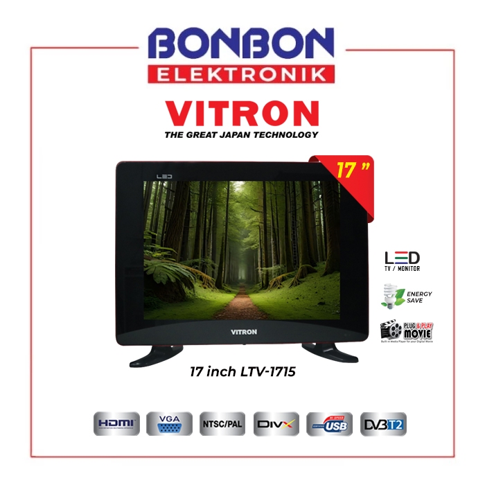 Vitron LED TV 17 Inch LTV 1715 P2 / LTV1715 USB MOVIE HDMI
