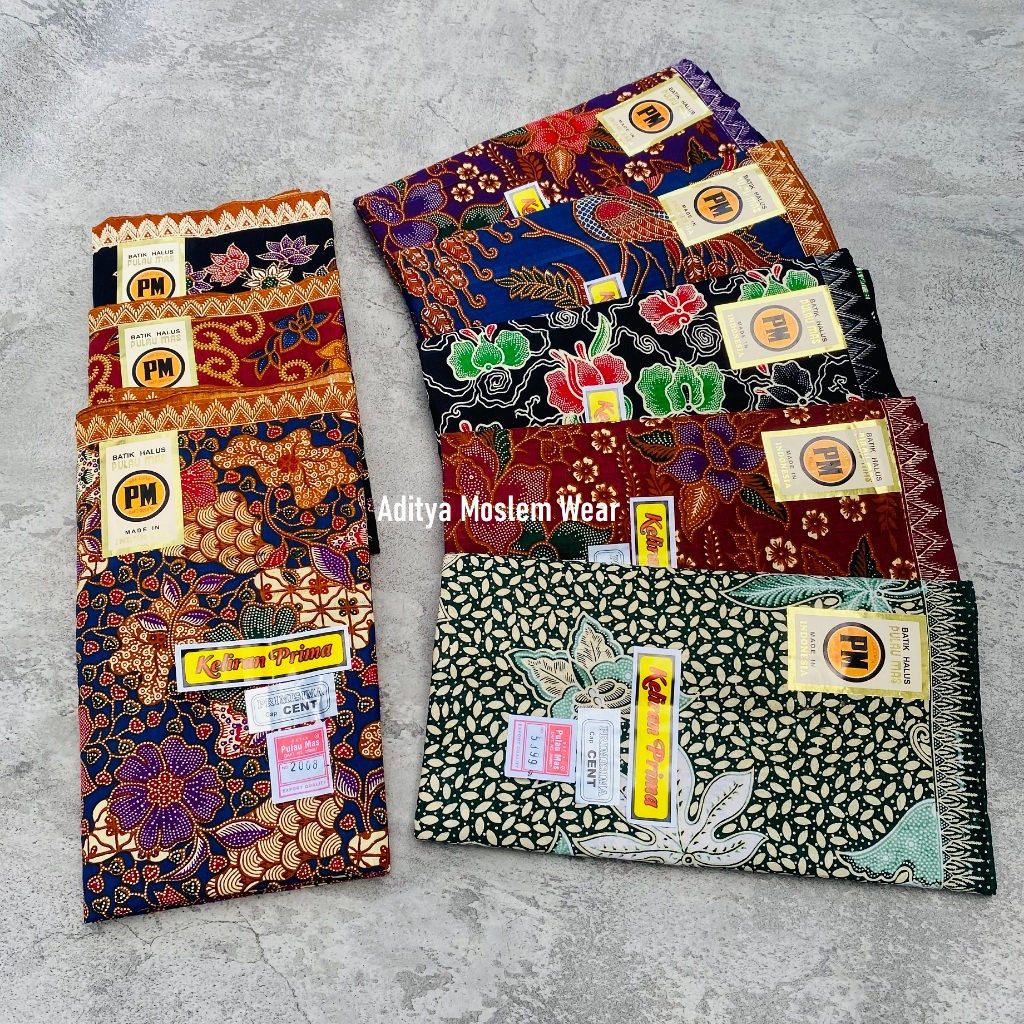 zZg Kain Panjang Batik PM Pulau Mas Cap Cent Original Samping Kebat Sewek Tapih Kain Jarik Batik