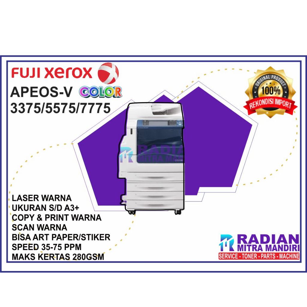MESIN FOTOCOPY WARNA FUJI XEROX APEOSPORT 3375/5575/7775 A3+