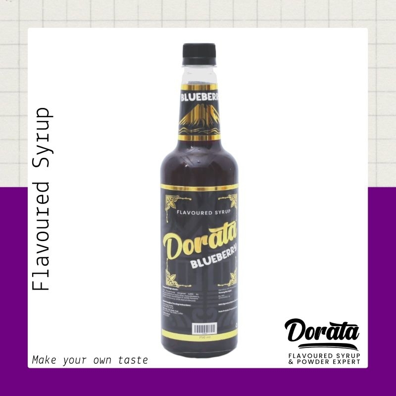 

Dorata Blueberry Syrup 750 ml - Sirup Dorata Rasa Blueberry Premium