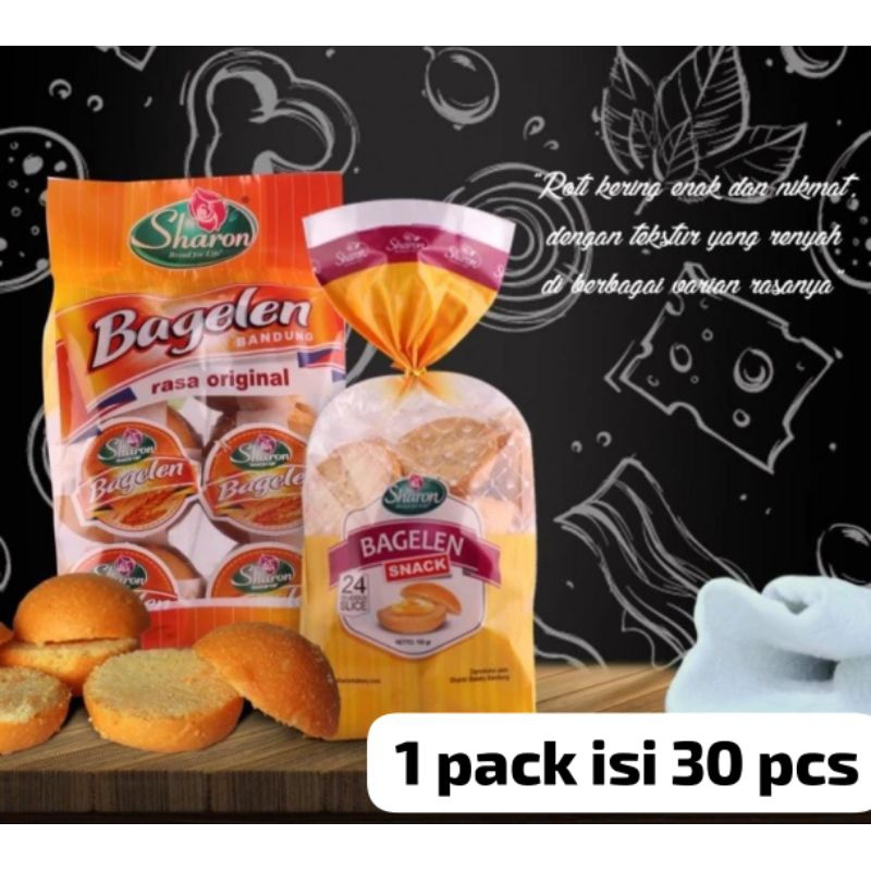 

Bagelan Bandung Sharon Isi 30pcs - Roti Kering Bagelan