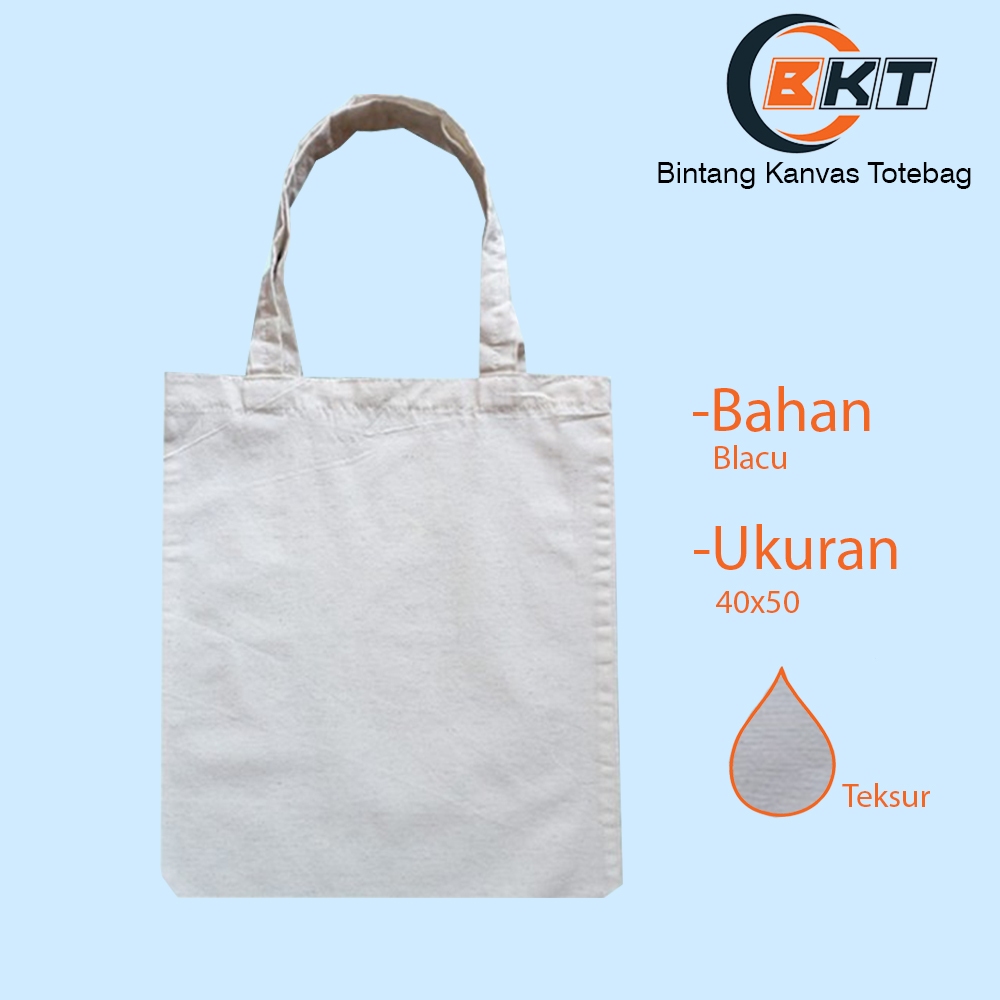 Tas ToteBag 40x50 Blacu Murah -Custom Gambar Sendiri -Souvenir
