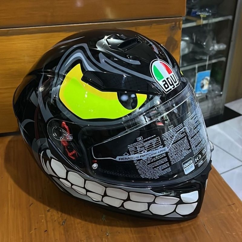 Helm AGV K3 SV Angry Black