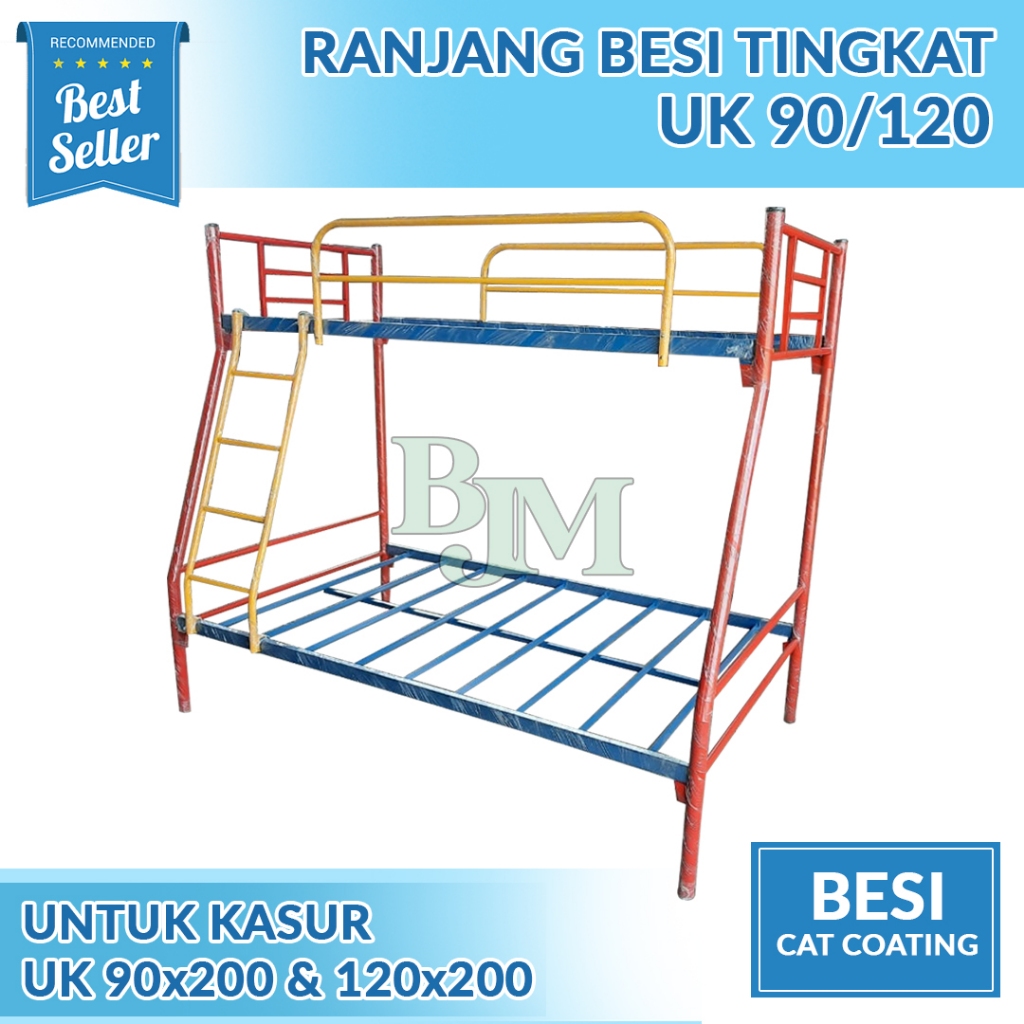 Ranjang susun Ranjang tingkat Ranjang besi BENETTON 120/90