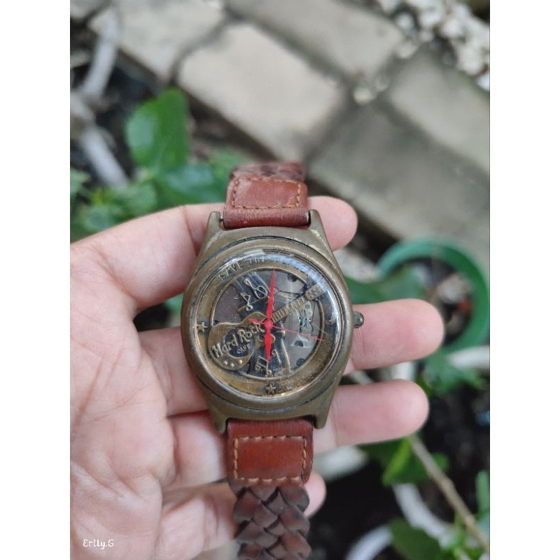 Preloved Jam tangan Fossil Hard Rock Cafe Watch Vintage Guitar
