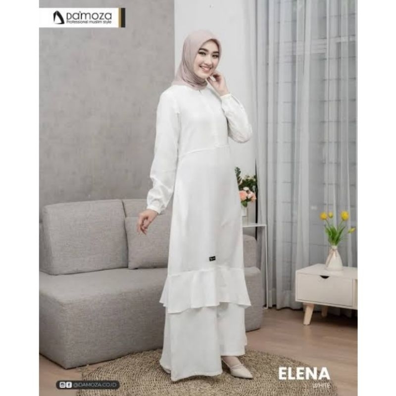 Damoza Elena Gamis Putih Elegan