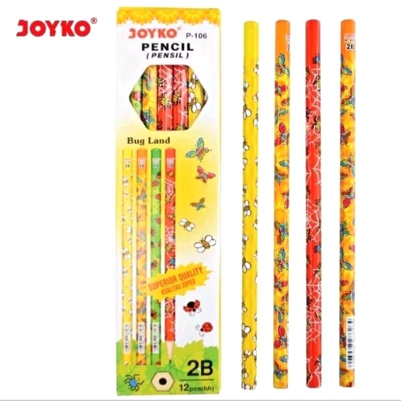 

Pencil Pensil Joyko P-106 2B Bug Land