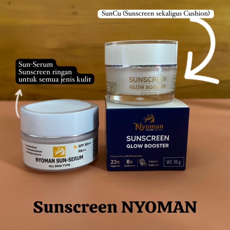 [SUNCU] Sunscreen sekaligus Cushion | Sunscreen NYOMAN beauty skincare | Sun serum spf 50 pa++ | sun
